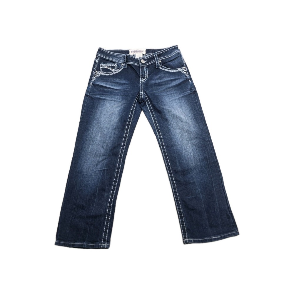 Hydraulic Gramercy Capri Jeans Womens Size 8 Juniors Blue Denim Low‎ Rise Y2K